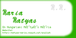 maria matyas business card